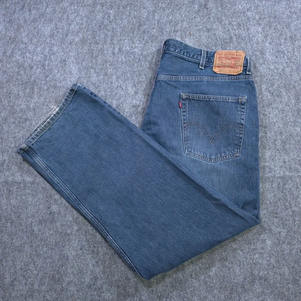 Levis 569 Loose Straight Blue Denim Jeans Mens W40 L32 Medium Wash 005690575